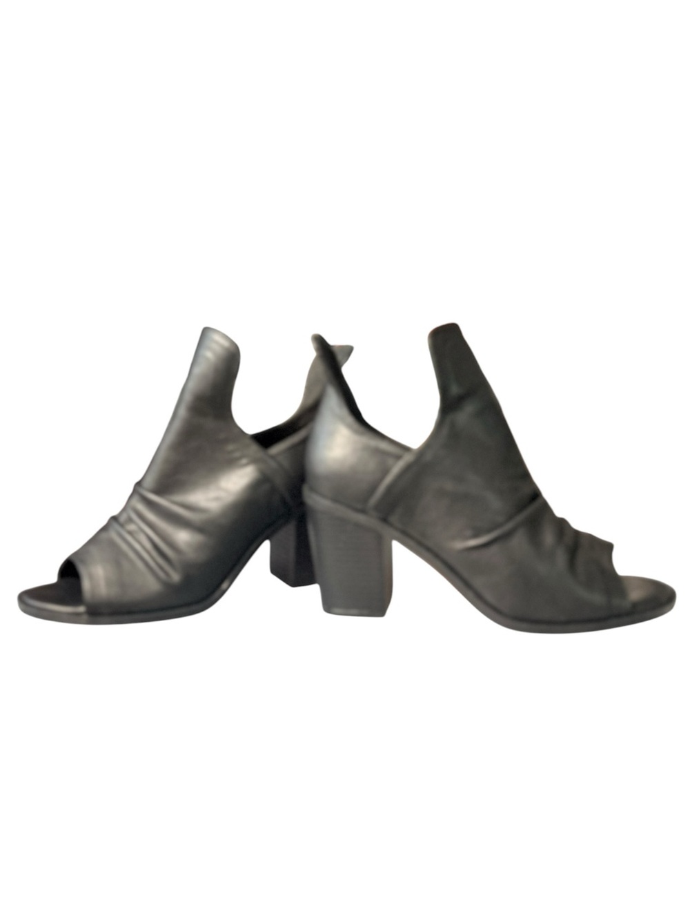 G.C. Shoes Black Open Toe Cutout Ankle Booties Block Heel Size 8 NWOB - Picture 5 of 11